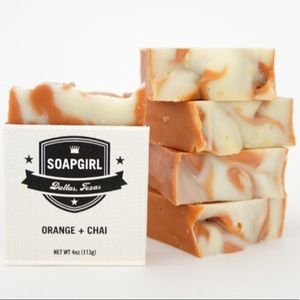Soapgirl Orange + Chai locally made with organic ingredients